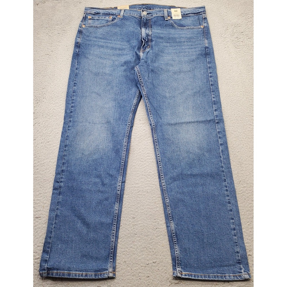 Levi's 505 Straight Jeans Mens 40x32 Blue Denim Stretch Regular Boho Streetwear